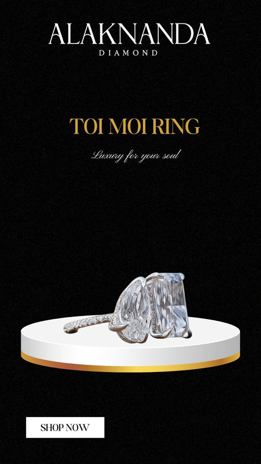 Alaknanda Toi Moi Ring – Exquisite Dual Diamond Design Symbolizing Love, Luxury, and Timeless Elegance for You