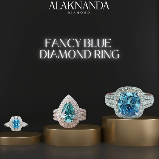 “Alaknanda Fancy Blue Diamond Rings – Elegant Jewelry with Rare Sparkle, Timeless Luxury, and Stunning Modern Craftsmanship”