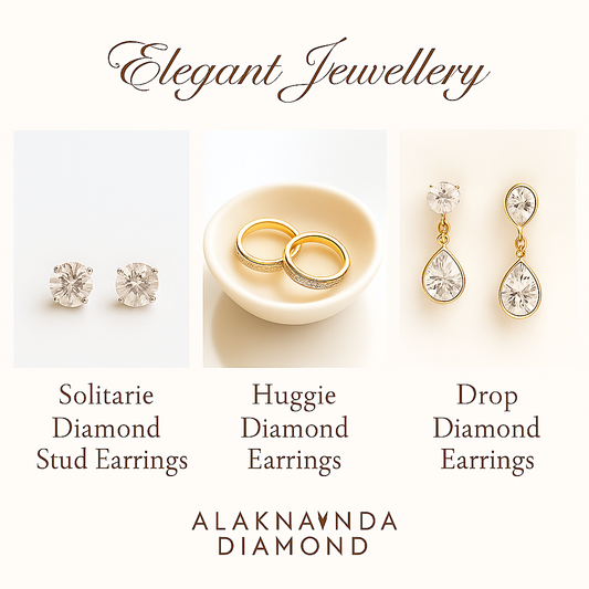 Elegant Diamond Earrings – Timeless Solitaire, Chic Huggies, and Graceful Drops for Every Glamorous Moment