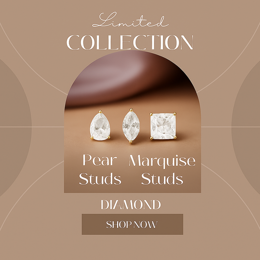 "Limited Edition Diamond Studs – Elegant Pear, Marquise, and Cushion Cuts for Refined Everyday Luxury"