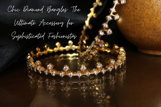 An image of two diamond bracelets with the title "Chic Diamond Bangles: The Ultimate Accessory for Sophisticated Fashionistas"