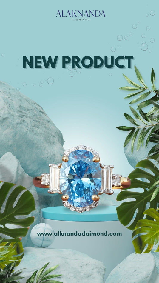 “Discover Alaknanda’s Exquisite Blue Diamond Ring – Timeless Craftsmanship, Brilliant Sparkle, and Luxury Beyond Compare.”
