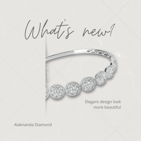 "New Diamond Bracelet – Radiant Circles of Sparkle for Modern Elegance and Everyday Glamour"