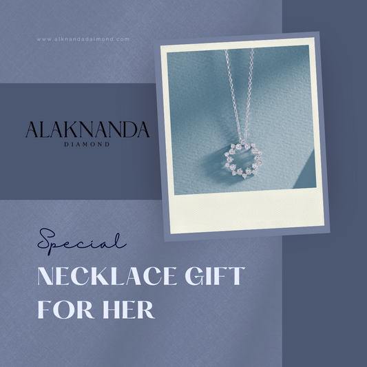 "Celebrate Her Elegance with Alaknanda’s Diamond Necklace – A Timeless Gift of Love, Beauty, and Grace."