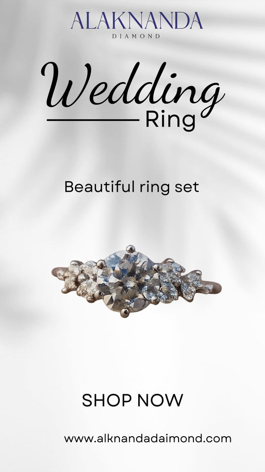 Elegant Alaknanda Diamond Wedding Ring – Timeless Sparkle and Exquisite Craftsmanship for Your Special Celebration