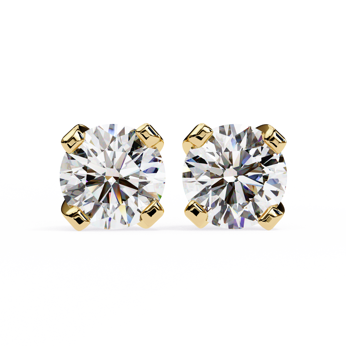 1.29 Ct Round Cut Lab Grown Diamond White Gold Stud Earring/Gold CVD Diamond Earring/Anniversary Gift/Solitaire Diamond Stud Earring/1 Ct Diamond Earring/Prong Setting/igi Certified/Stud Earring/Ethical Diamond/Silver Earring/Gold Earring/CVD Diamond Earring/E Color Diamond/VS Clarity Diamond/Manmade Diamond/Lab Grown Diamond/Round Cut Diamond