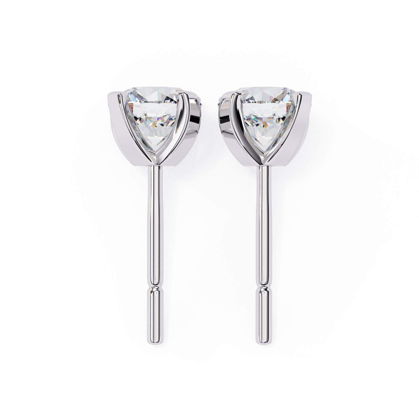 1.29 Ct Round Cut Lab Grown Diamond White Gold Stud Earring/Gold CVD Diamond Earring/Anniversary Gift/Solitaire Diamond Stud Earring/1 Ct Diamond Earring/Prong Setting/igi Certified/Stud Earring/Ethical Diamond/Silver Earring/Gold Earring/CVD Diamond Earring/E Color Diamond/VS Clarity Diamond/Manmade Diamond/Lab Grown Diamond/Round Cut Diamond