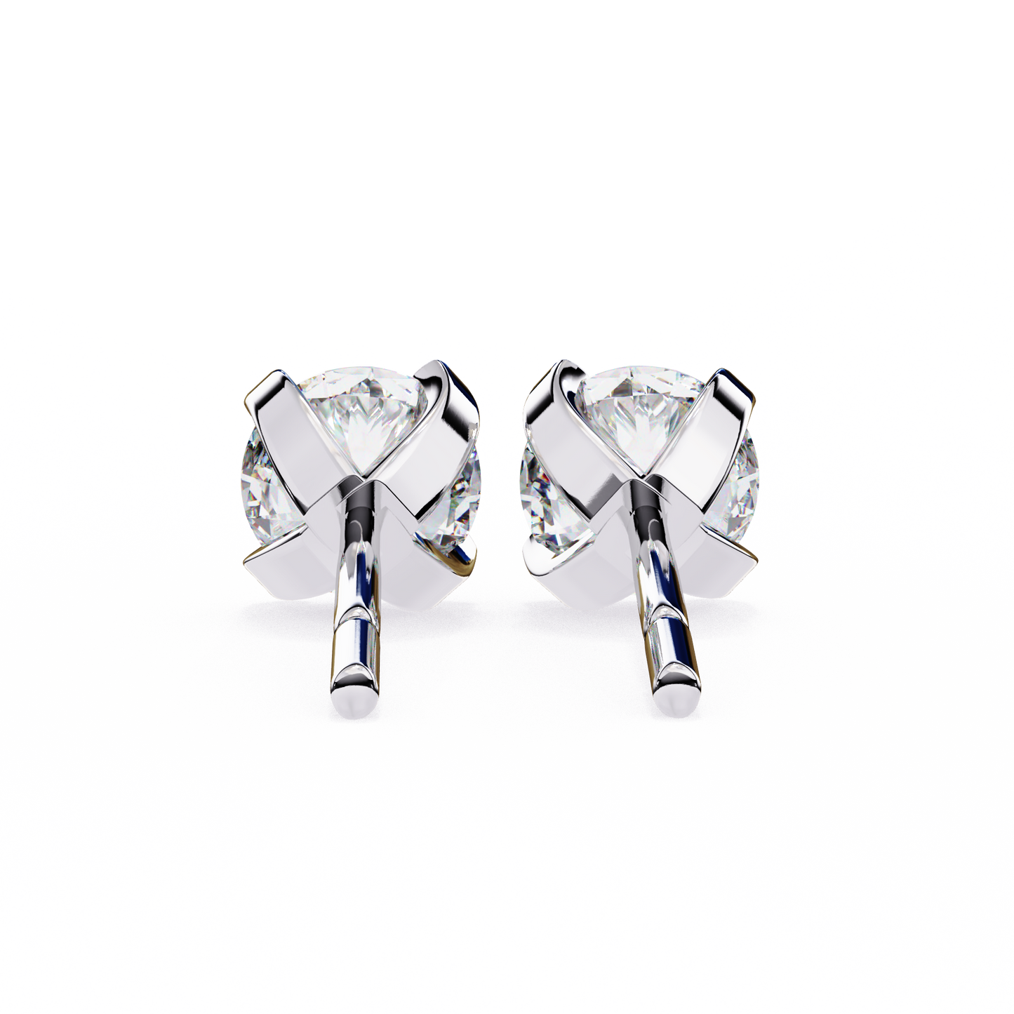 1.29 Ct Round Cut Lab Grown Diamond White Gold Stud Earring/Gold CVD Diamond Earring/Anniversary Gift/Solitaire Diamond Stud Earring/1 Ct Diamond Earring/Prong Setting/igi Certified/Stud Earring/Ethical Diamond/Silver Earring/Gold Earring/CVD Diamond Earring/E Color Diamond/VS Clarity Diamond/Manmade Diamond/Lab Grown Diamond/Round Cut Diamond