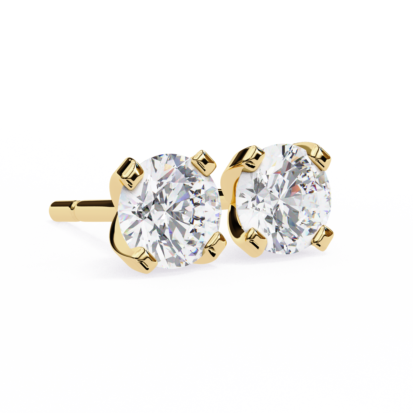 1.29 Ct Round Cut Lab Grown Diamond White Gold Stud Earring/Gold CVD Diamond Earring/Anniversary Gift/Solitaire Diamond Stud Earring/1 Ct Diamond Earring/Prong Setting/igi Certified/Stud Earring/Ethical Diamond/Silver Earring/Gold Earring/CVD Diamond Earring/E Color Diamond/VS Clarity Diamond/Manmade Diamond/Lab Grown Diamond/Round Cut Diamond