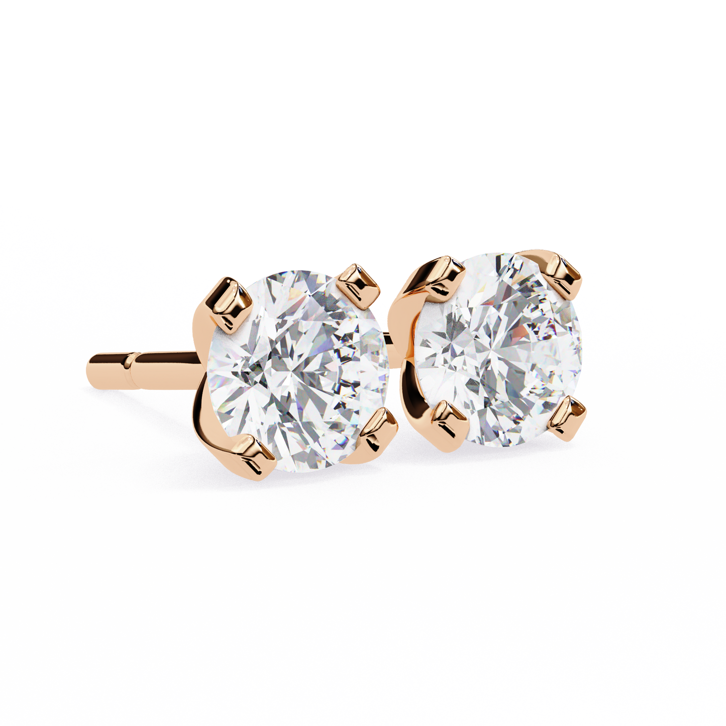 1.29 Ct Round Cut Lab Grown Diamond White Gold Stud Earring/Gold CVD Diamond Earring/Anniversary Gift/Solitaire Diamond Stud Earring/1 Ct Diamond Earring/Prong Setting/igi Certified/Stud Earring/Ethical Diamond/Silver Earring/Gold Earring/CVD Diamond Earring/E Color Diamond/VS Clarity Diamond/Manmade Diamond/Lab Grown Diamond/Round Cut Diamond