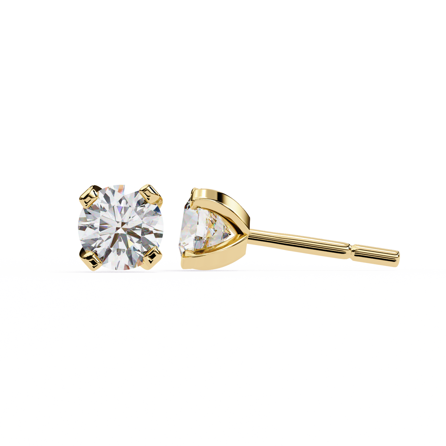 1.29 Ct Round Cut Lab Grown Diamond White Gold Stud Earring/Gold CVD Diamond Earring/Anniversary Gift/Solitaire Diamond Stud Earring/1 Ct Diamond Earring/Prong Setting/igi Certified/Stud Earring/Ethical Diamond/Silver Earring/Gold Earring/CVD Diamond Earring/E Color Diamond/VS Clarity Diamond/Manmade Diamond/Lab Grown Diamond/Round Cut Diamond