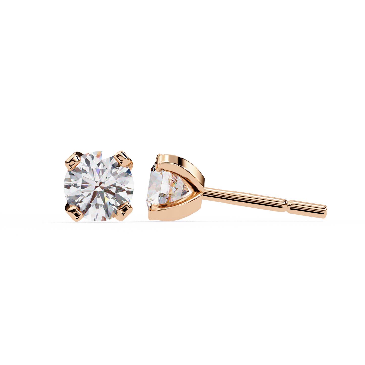1.29 Ct Round Cut Lab Grown Diamond White Gold Stud Earring/Gold CVD Diamond Earring/Anniversary Gift/Solitaire Diamond Stud Earring/1 Ct Diamond Earring/Prong Setting/igi Certified/Stud Earring/Ethical Diamond/Silver Earring/Gold Earring/CVD Diamond Earring/E Color Diamond/VS Clarity Diamond/Manmade Diamond/Lab Grown Diamond/Round Cut Diamond