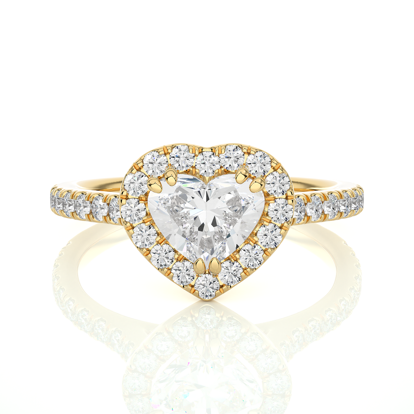 1.32 Ct Heart Cut F-VS2 Lab Grown Diamond Cathedral Engagement Ring/Wedding Ring/F Color/VS Clarity/1 Ct Diamond Ring/CVD Diamond Ring/Heart Cut Diamond/Round Diamond Side Stone/Prong Set/Pave Set/Halo Set/10k Gold/14k Gold/18k Gold/Yellow Gold/White Gold/Rose Gold/Anniversary Gift