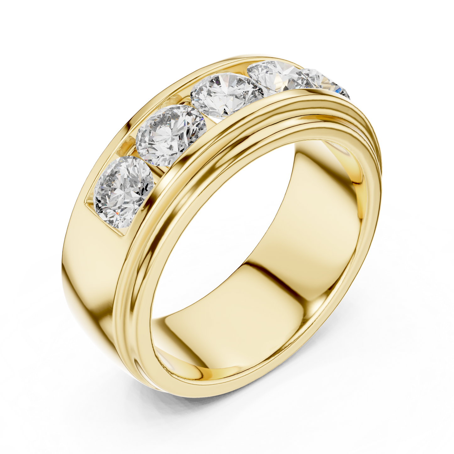 Channel Set Lab Grown Diamond Band