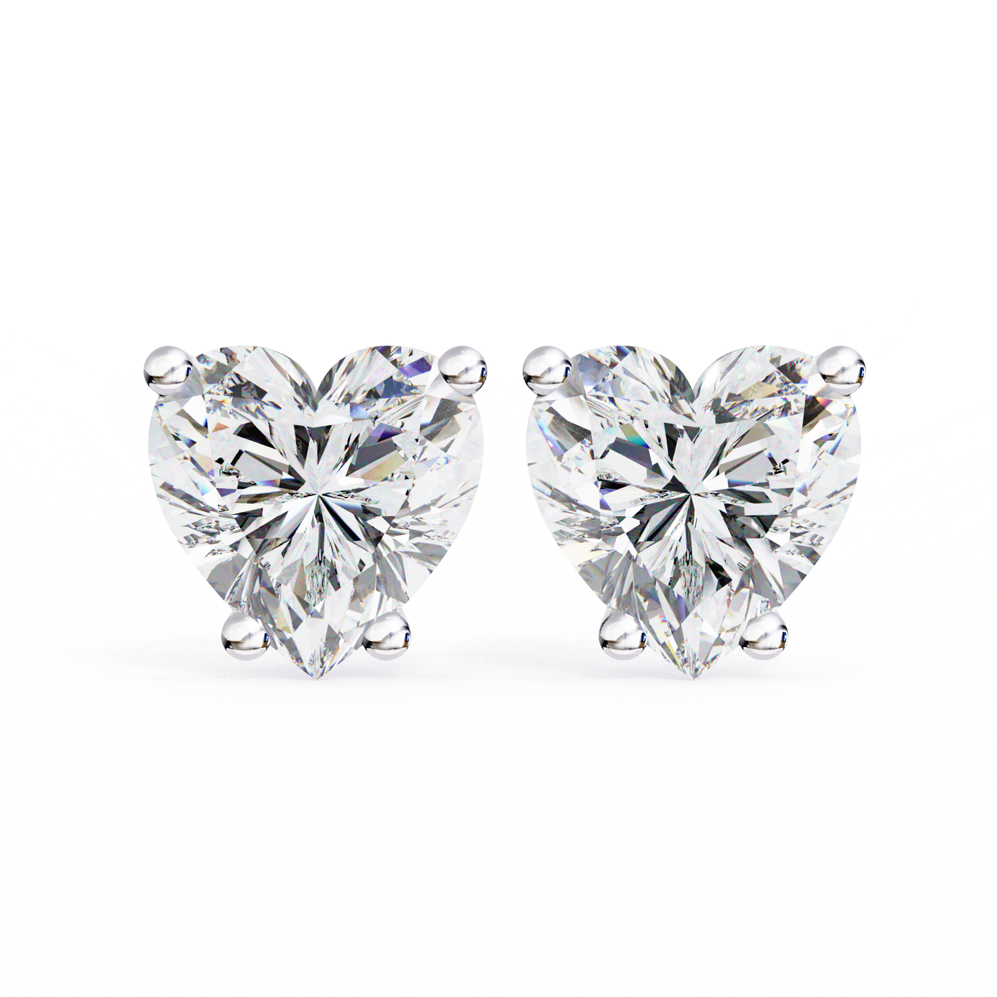 1.25 Ct Heart Cut Lab Grown Diamond Stud Earring/Gold CVD Diamond Earring/Anniversary Gift/Solitaire Diamond Stud Earring/1 Ct Diamond Earring/Prong Setting/igi Certified/Stud Earring/Ethical Diamond/Silver Earring/Gold Earring/CVD Diamond Earring/E Color Diamond/VS Clarity Diamond/Manmade Diamond/Lab Grown Diamond/Heart Cut Diamond