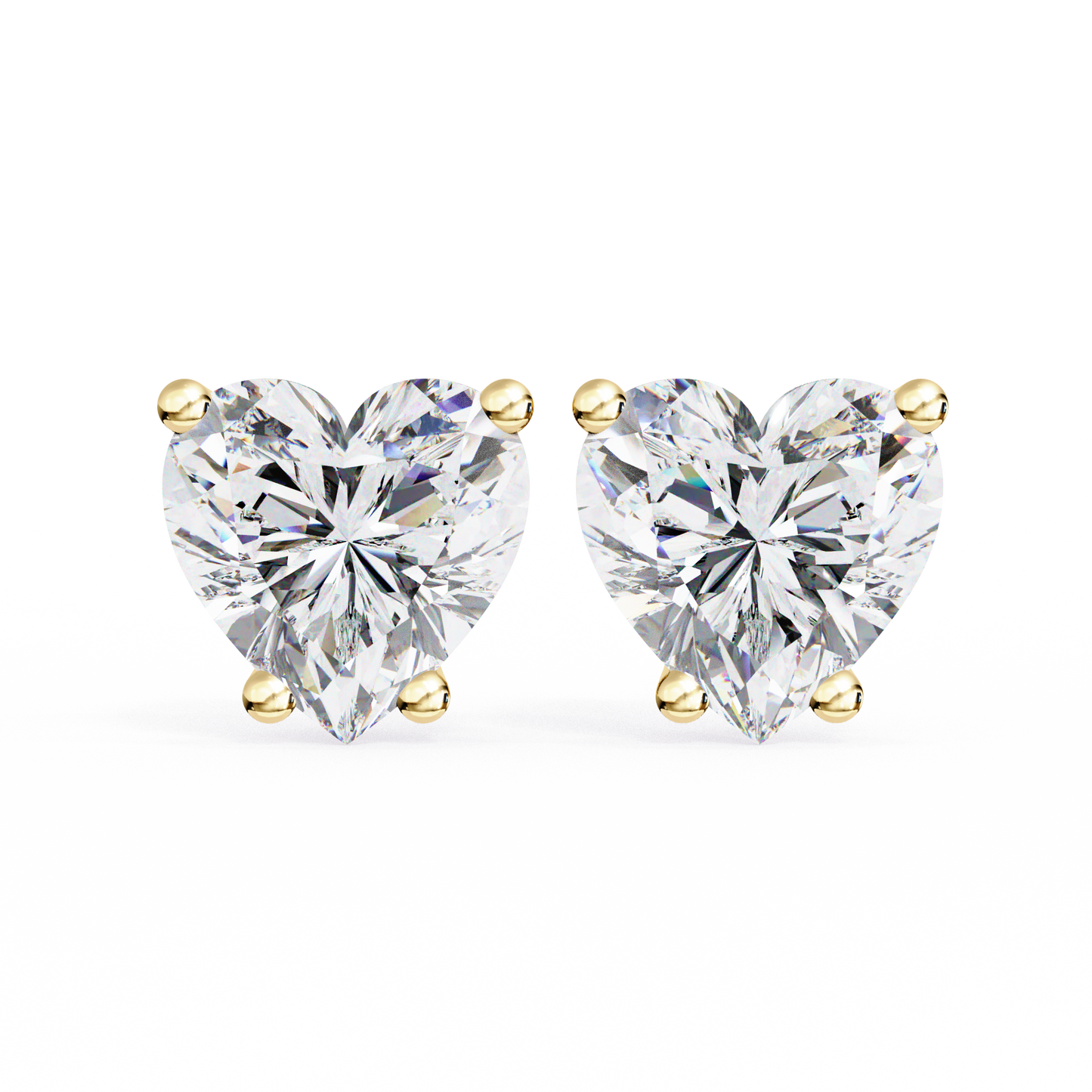 1.25 Ct Heart Cut Lab Grown Diamond Stud Earring/Gold CVD Diamond Earring/Anniversary Gift/Solitaire Diamond Stud Earring/1 Ct Diamond Earring/Prong Setting/igi Certified/Stud Earring/Ethical Diamond/Silver Earring/Gold Earring/CVD Diamond Earring/E Color Diamond/VS Clarity Diamond/Manmade Diamond/Lab Grown Diamond/Heart Cut Diamond