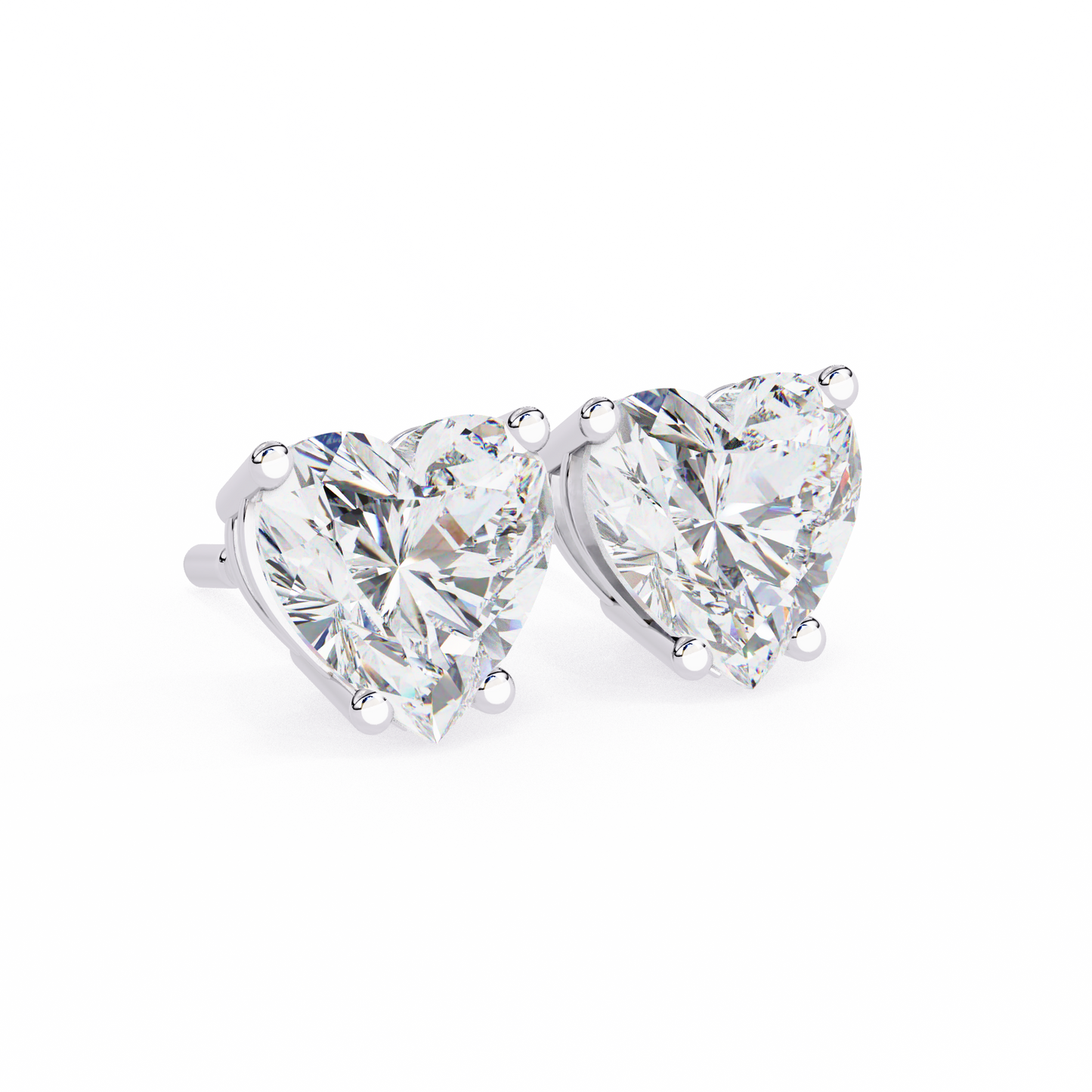 1.25 Ct Heart Cut Lab Grown Diamond Stud Earring/Gold CVD Diamond Earring/Anniversary Gift/Solitaire Diamond Stud Earring/1 Ct Diamond Earring/Prong Setting/igi Certified/Stud Earring/Ethical Diamond/Silver Earring/Gold Earring/CVD Diamond Earring/E Color Diamond/VS Clarity Diamond/Manmade Diamond/Lab Grown Diamond/Heart Cut Diamond