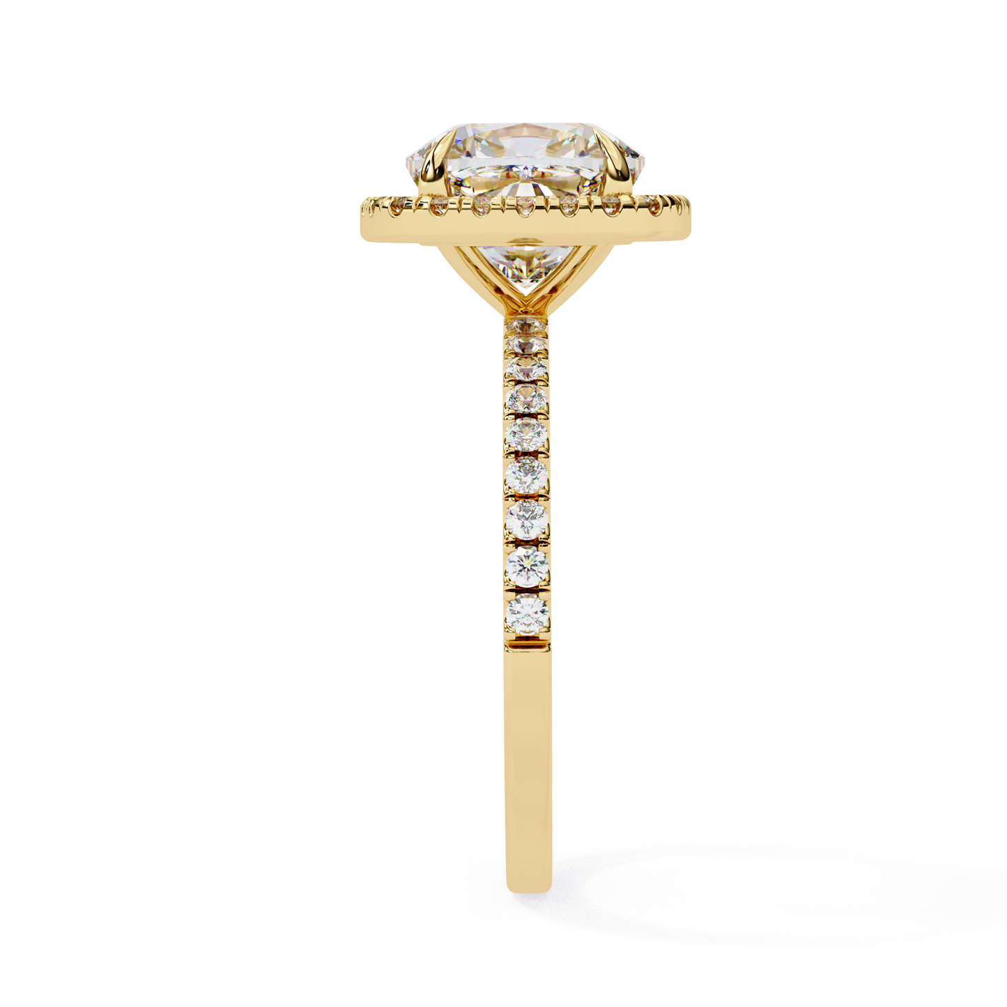 3.75 Ct Cushion Cut Lab Grown Diamond Halo Engagement Ring/Wedding Ring/F Color/VS Clarity/3 Ct Diamond Ring/CVD Diamond Ring/Cushion Cut Diamond/Round Diamond Side Stone/Prong Set/Pave Set/Halo Set/10k Gold/14k Gold/18k Gold/Yellow Gold/White Gold/Rose Gold/Anniversary Gift