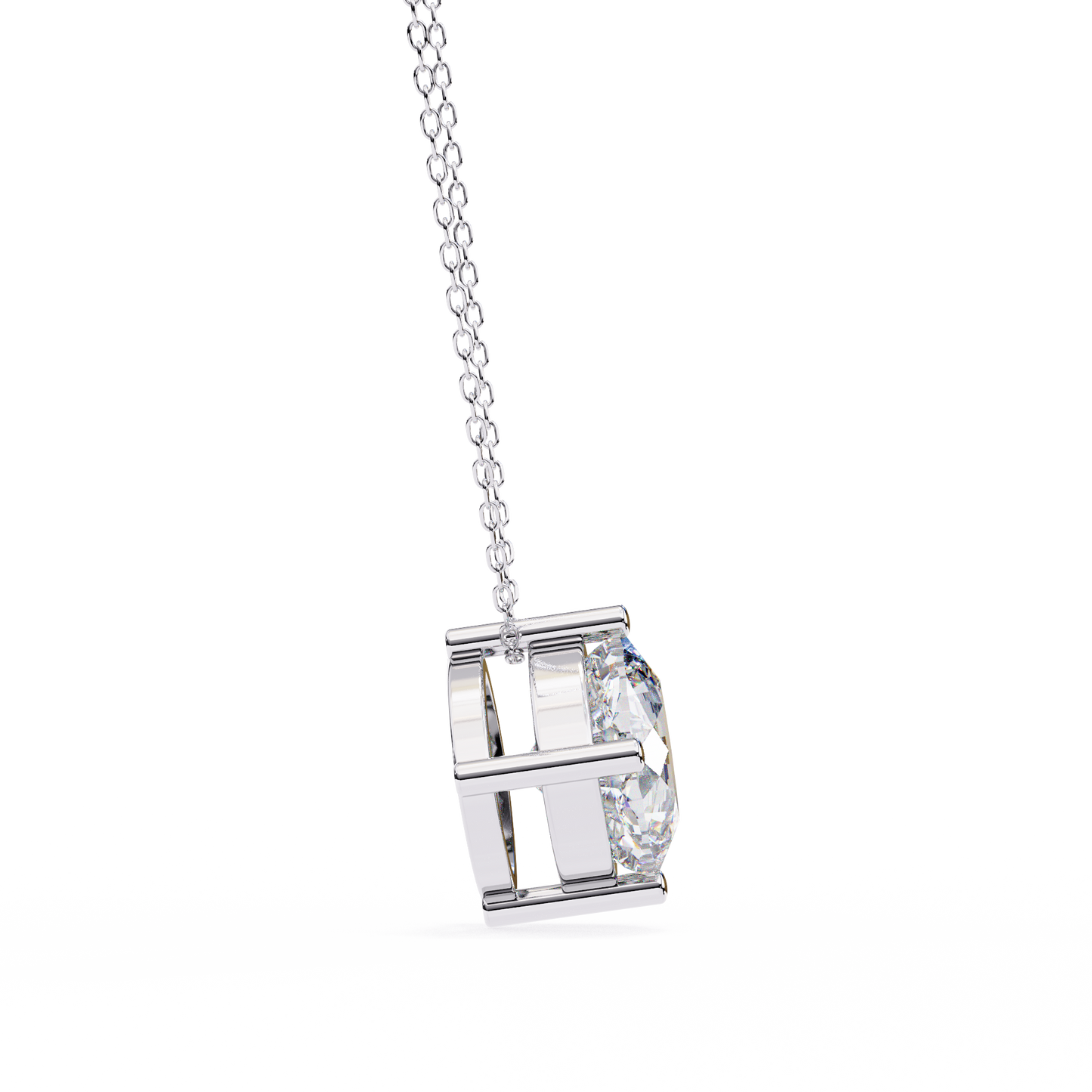 2.36 CT Cushion Cut Lab Grown Diamond Four Prong Pendant/CVD Diamond Pendant/Gold Diamond Pendant/2 Ct Diamond Pendant/Solitaire Diamond Pendant/Anniversary Gift For Her/igi Certified/Ethical Diamond/Silver Pendant/Gold Pendant/CVD Diamond Pendant/E Color Diamond/VS Clarity Diamond/Manmade Diamond/Lab Grown Diamond/Pendant Necklace/Cushion Cut Diamond/Pendant