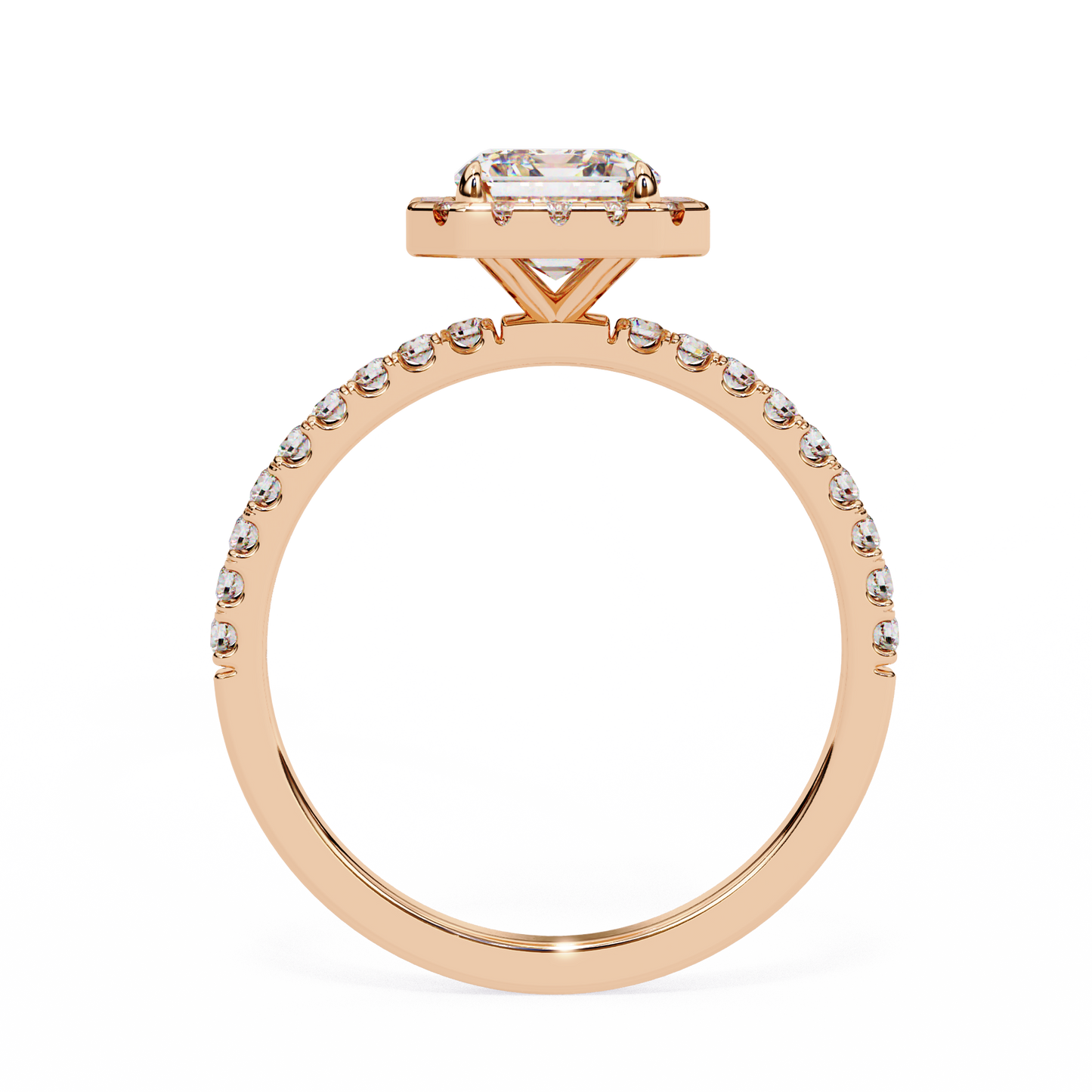 3.18 Ct Radiant Cut Lab Grown Diamond Halo Engagement Ring/Wedding Ring/F Color/VS Clarity/3 Ct Diamond Ring/CVD Diamond Ring/Radiant Cut Diamond/Round Diamond Side Stone/Prong Set/Pave Set/Halo Set/10k Gold/14k Gold/18k Gold/Yellow Gold/White Gold/Rose Gold/Anniversary Gift