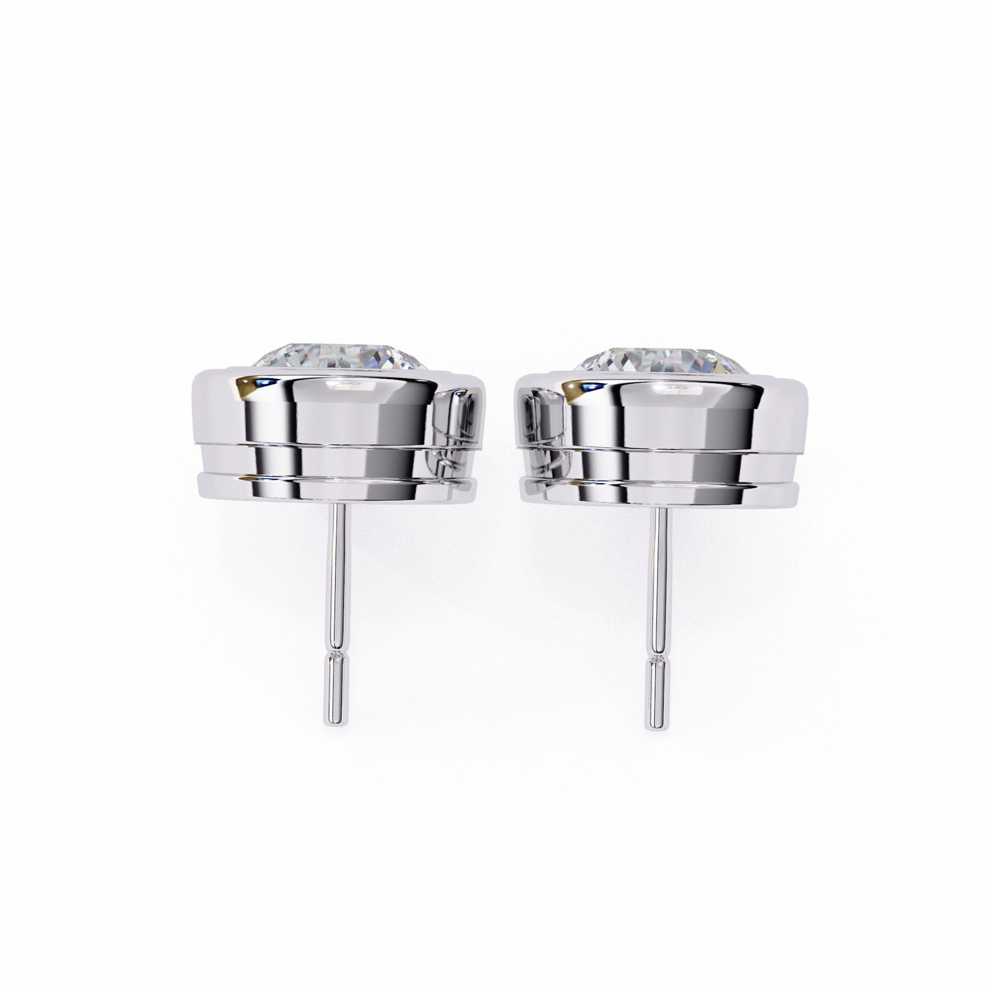 1.05 Ct Round Cut Lab Grown Diamond Bezel Stud Earring/Gold CVD Diamond Earring/Anniversary Gift/Solitaire Diamond Stud Earring/1 Ct Diamond Earring/Prong Setting/igi Certified/Stud Earring/Ethical Diamond/Silver Earring/Gold Earring/CVD Diamond Earring/E Color Diamond/VS Clarity Diamond/Manmade Diamond/Lab Grown Diamond/Round Cut Diamond