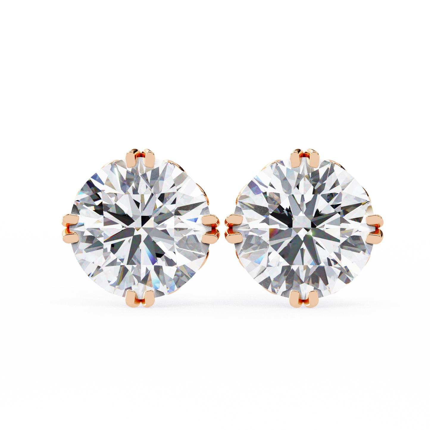1.5 Ct Round Cut Lab Grown Diamond Double Prong Stud Earring/Yellow Gold CVD Diamond Earring/Anniversary Gift/Solitaire Diamond Stud Earring/1 Ct Diamond Earring/Prong Setting/igi Certified/Stud Earring/Ethical Diamond/Silver Earring/Gold Earring/CVD Diamond Earring/E Color Diamond/VS Clarity Diamond/Manmade Diamond/Lab Grown Diamond/Round Cut Diamond
