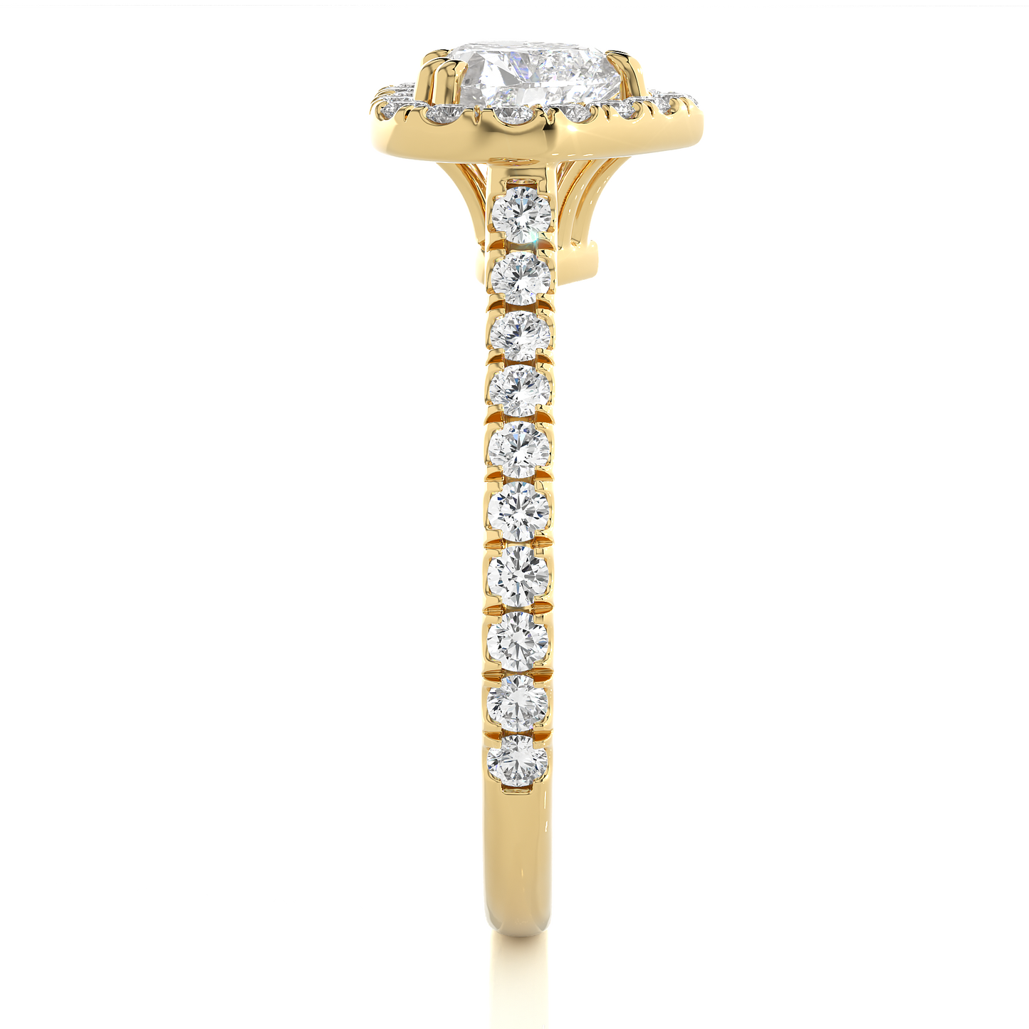 1.32 Ct Heart Cut F-VS2 Lab Grown Diamond Cathedral Engagement Ring/Wedding Ring/F Color/VS Clarity/1 Ct Diamond Ring/CVD Diamond Ring/Heart Cut Diamond/Round Diamond Side Stone/Prong Set/Pave Set/Halo Set/10k Gold/14k Gold/18k Gold/Yellow Gold/White Gold/Rose Gold/Anniversary Gift