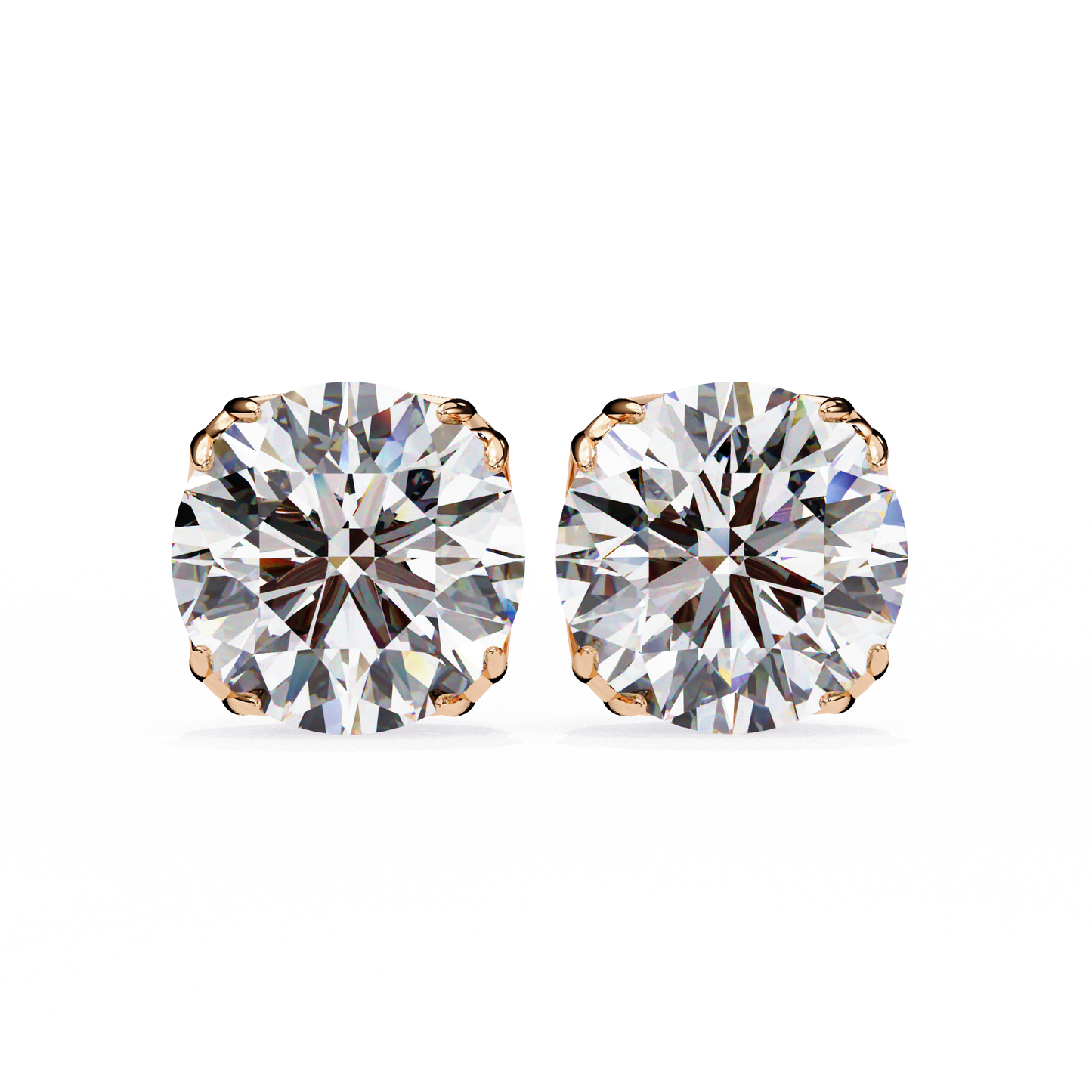 1.15 Ct Round Cut Lab Grown Diamond Prong Setting Stud Earring/Yellow Gold CVD Diamond Earring/Anniversary Gift/Solitaire Diamond Stud Earring/1 Ct Diamond Earring/Prong Setting/igi Certified/Stud Earring/Ethical Diamond/Silver Earring/Gold Earring/CVD Diamond Earring/E Color Diamond/VS Clarity Diamond/Manmade Diamond/Lab Grown Diamond/Round Cut Diamond