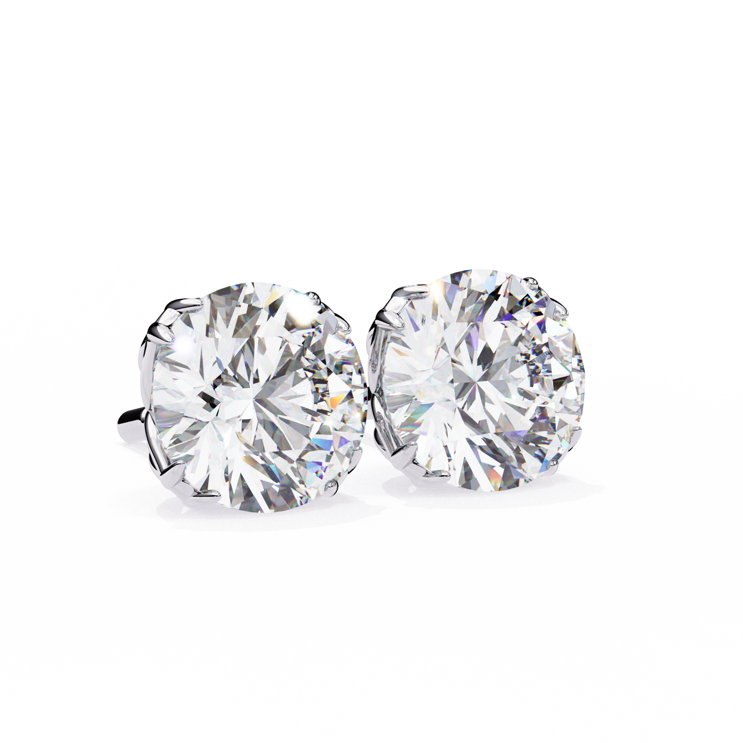 1.15 Ct Round Cut Lab Grown Diamond Prong Setting Stud Earring/Yellow Gold CVD Diamond Earring/Anniversary Gift/Solitaire Diamond Stud Earring/1 Ct Diamond Earring/Prong Setting/igi Certified/Stud Earring/Ethical Diamond/Silver Earring/Gold Earring/CVD Diamond Earring/E Color Diamond/VS Clarity Diamond/Manmade Diamond/Lab Grown Diamond/Round Cut Diamond