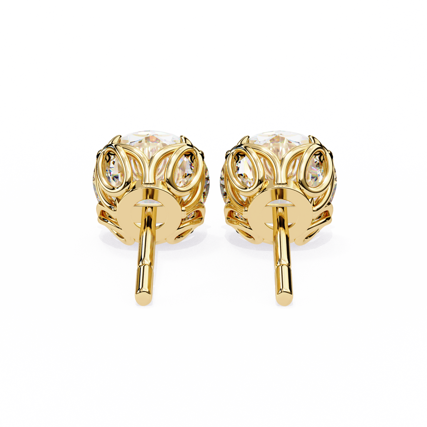 1.15 Ct Round Cut Lab Grown Diamond Prong Setting Stud Earring/Yellow Gold CVD Diamond Earring/Anniversary Gift/Solitaire Diamond Stud Earring/1 Ct Diamond Earring/Prong Setting/igi Certified/Stud Earring/Ethical Diamond/Silver Earring/Gold Earring/CVD Diamond Earring/E Color Diamond/VS Clarity Diamond/Manmade Diamond/Lab Grown Diamond/Round Cut Diamond