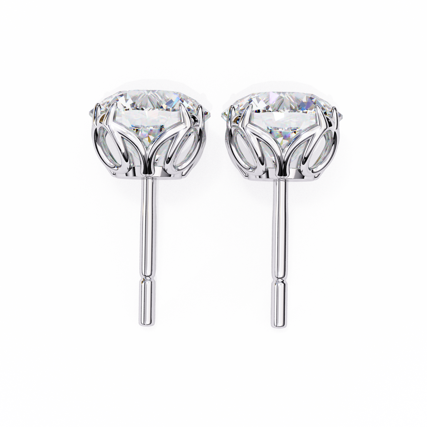 1.15 Ct Round Cut Lab Grown Diamond Prong Setting Stud Earring/Yellow Gold CVD Diamond Earring/Anniversary Gift/Solitaire Diamond Stud Earring/1 Ct Diamond Earring/Prong Setting/igi Certified/Stud Earring/Ethical Diamond/Silver Earring/Gold Earring/CVD Diamond Earring/E Color Diamond/VS Clarity Diamond/Manmade Diamond/Lab Grown Diamond/Round Cut Diamond