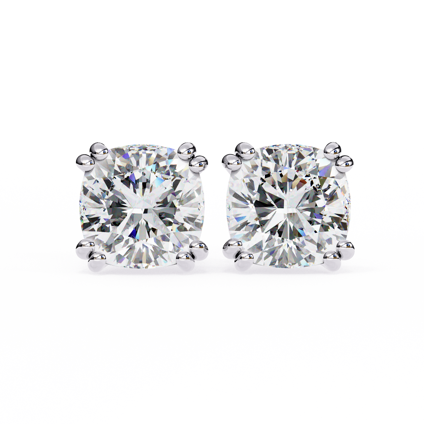 1.12 Ct Cushion Cut Lab Grown Diamond Stud Gold Earring/Yellow Gold CVD Diamond Earring/Anniversary Gift/Solitaire Diamond Stud Earring/1 Ct Diamond Earring/Prong Setting/igi Certified/Stud Earring/Ethical Diamond/Silver Earring/Gold Earring/CVD Diamond Earring/E Color Diamond/VS Clarity Diamond/Manmade Diamond/Lab Grown Diamond/Cushion Cut Diamond