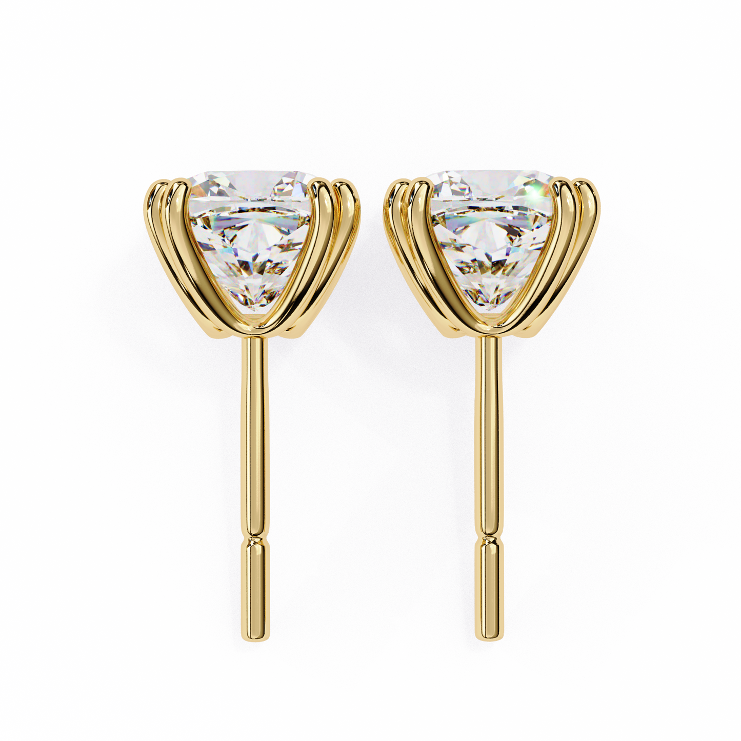 1.12 Ct Cushion Cut Lab Grown Diamond Stud Gold Earring/Yellow Gold CVD Diamond Earring/Anniversary Gift/Solitaire Diamond Stud Earring/1 Ct Diamond Earring/Prong Setting/igi Certified/Stud Earring/Ethical Diamond/Silver Earring/Gold Earring/CVD Diamond Earring/E Color Diamond/VS Clarity Diamond/Manmade Diamond/Lab Grown Diamond/Cushion Cut Diamond