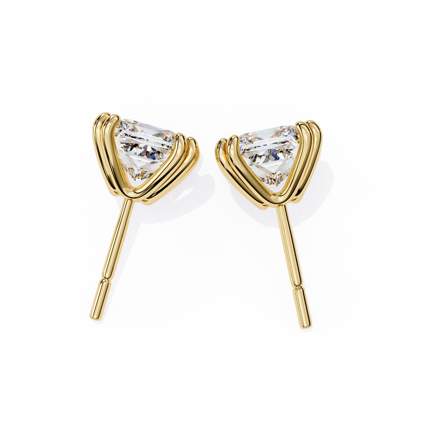 1.6 Ct Princess Cut Lab Grown Diamond Rose Gold Stud Earring/Yellow Gold CVD Diamond Earring/Anniversary Gift/Solitaire Diamond Stud Earring/1 Ct Diamond Earring/Prong Setting/igi Certified/Stud Earring/Ethical Diamond/Silver Earring/Gold Earring/CVD Diamond Earring/E Color Diamond/VS Clarity Diamond/Manmade Diamond/Lab Grown Diamond/Princess Cut Diamond