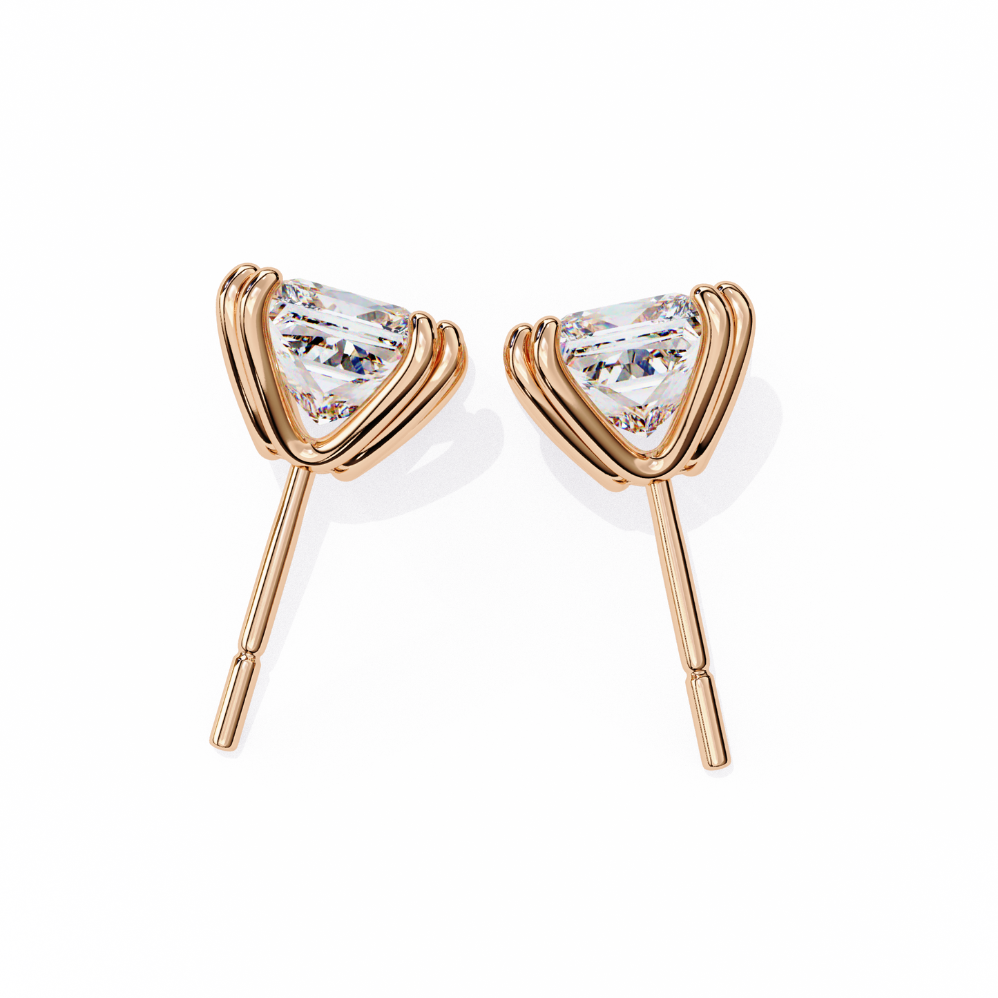 1.6 Ct Princess Cut Lab Grown Diamond Rose Gold Stud Earring/Yellow Gold CVD Diamond Earring/Anniversary Gift/Solitaire Diamond Stud Earring/1 Ct Diamond Earring/Prong Setting/igi Certified/Stud Earring/Ethical Diamond/Silver Earring/Gold Earring/CVD Diamond Earring/E Color Diamond/VS Clarity Diamond/Manmade Diamond/Lab Grown Diamond/Princess Cut Diamond