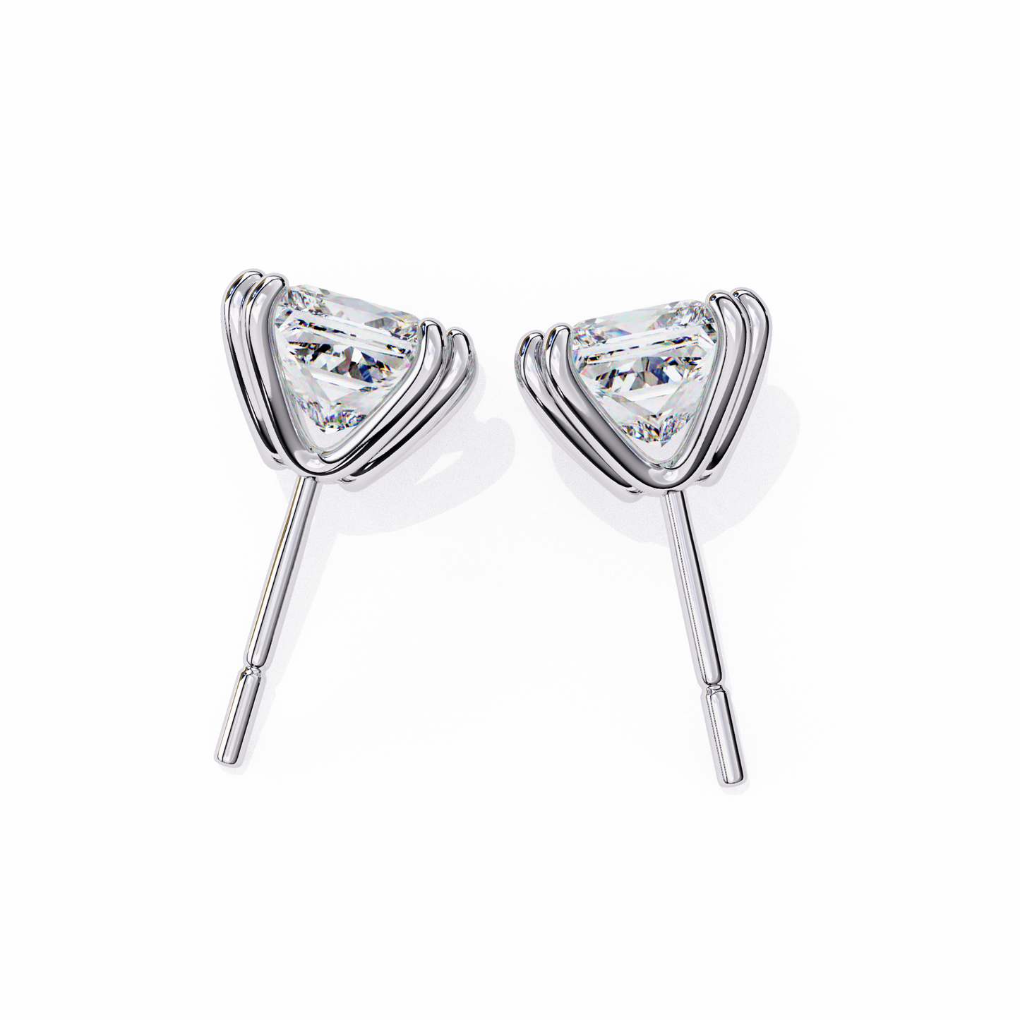 1.6 Ct Princess Cut Lab Grown Diamond Rose Gold Stud Earring/Yellow Gold CVD Diamond Earring/Anniversary Gift/Solitaire Diamond Stud Earring/1 Ct Diamond Earring/Prong Setting/igi Certified/Stud Earring/Ethical Diamond/Silver Earring/Gold Earring/CVD Diamond Earring/E Color Diamond/VS Clarity Diamond/Manmade Diamond/Lab Grown Diamond/Princess Cut Diamond