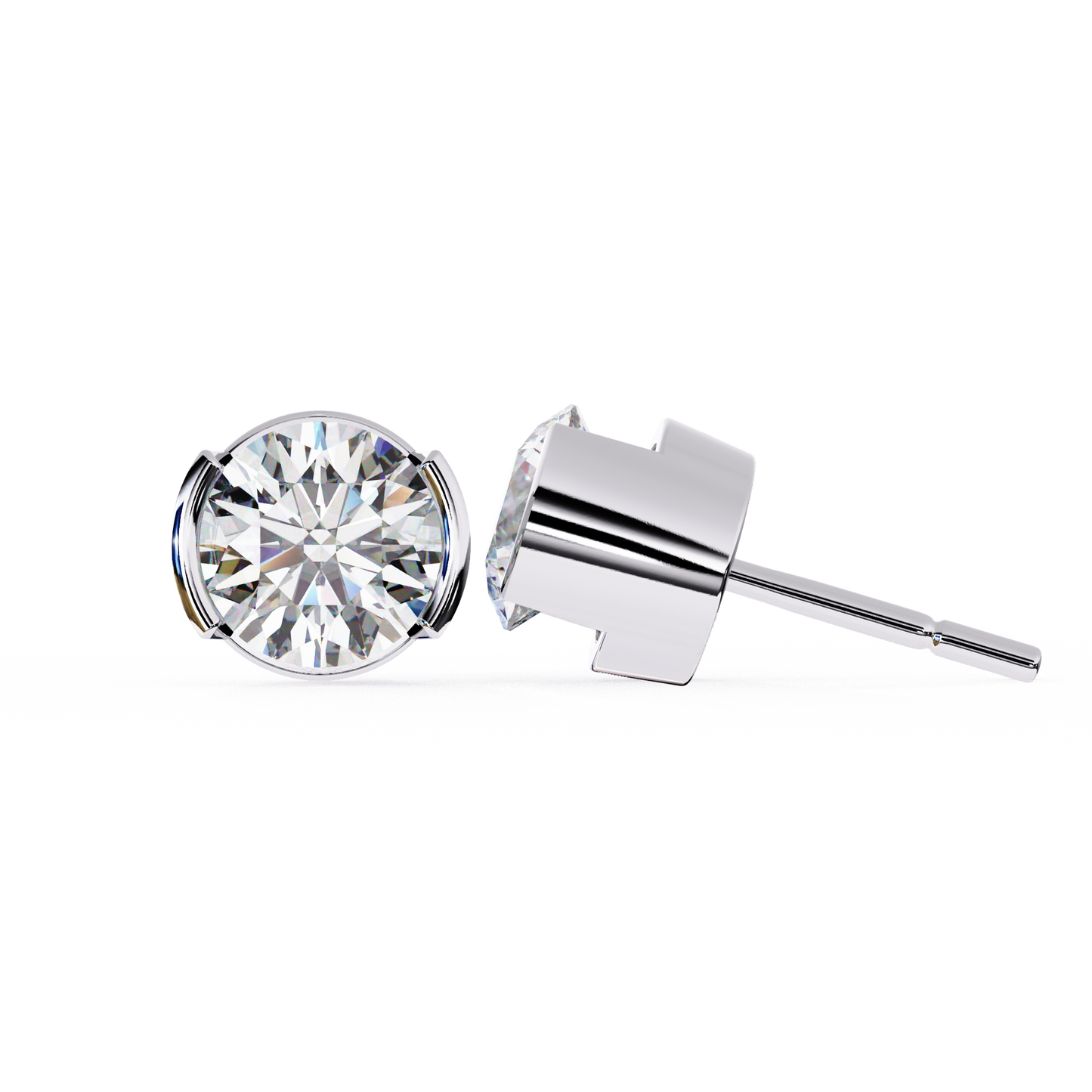 1.0 Ct Round Cut E-VS Lab Grown Diamond Stud Gold Earring/Yellow Gold CVD Diamond Earring/Anniversary Gift/Solitaire Diamond Stud Earring/1 Ct Diamond Earring/Six Prong Setting/igi Certified/Stud Earring/Ethical Diamond/Silver Earring/Gold Earring/CVD Diamond Earring/E Color Diamond/VS Clarity Diamond/Manmade Diamond/Lab Grown Diamond/Round Cut Diamond
