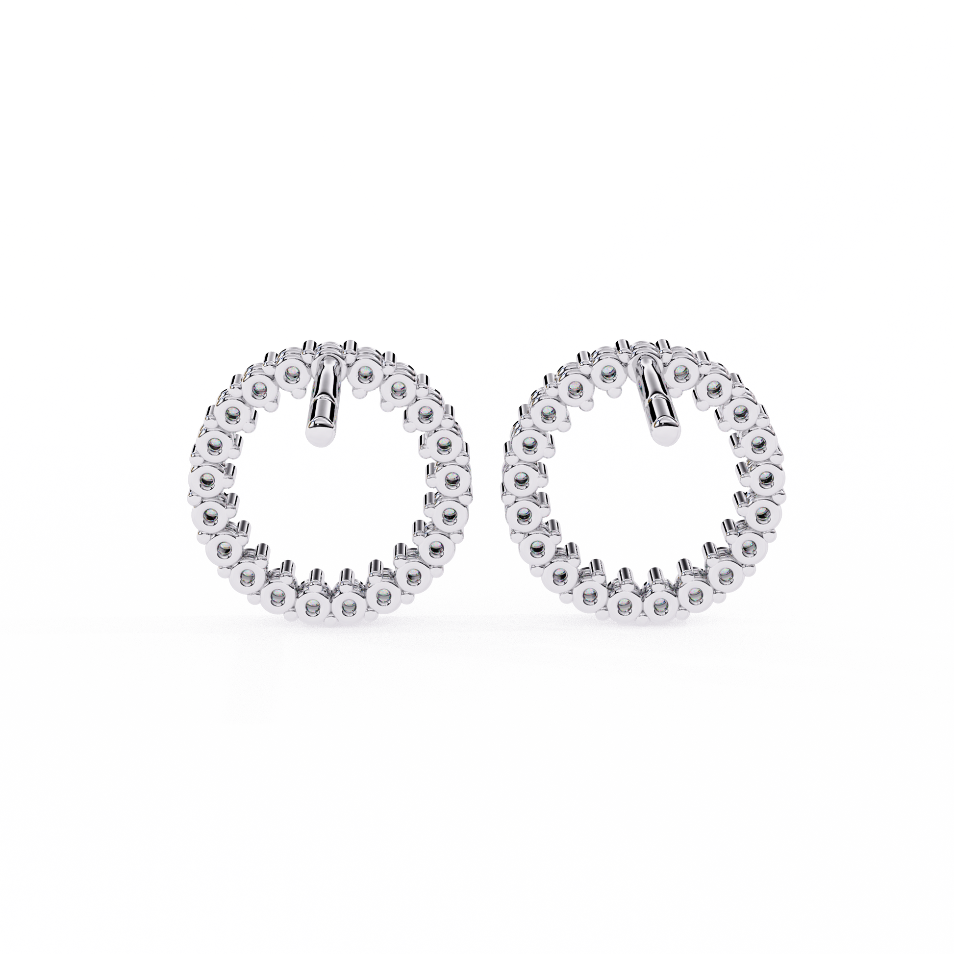 Bauble Front Hoops/Round Stone Earrings/Gold CVD Diamond Earring/Anniversary Gift/Solitaire Diamond Stud Earring/1 Ct Diamond Earring/Prong Setting/igi Certified/Stud Earring/Ethical Diamond/Silver Earring/Gold Earring/CVD Diamond Earring/E Color Diamond/VS Clarity Diamond/Manmade Diamond/Lab Grown Diamond/Round Cut Diamond