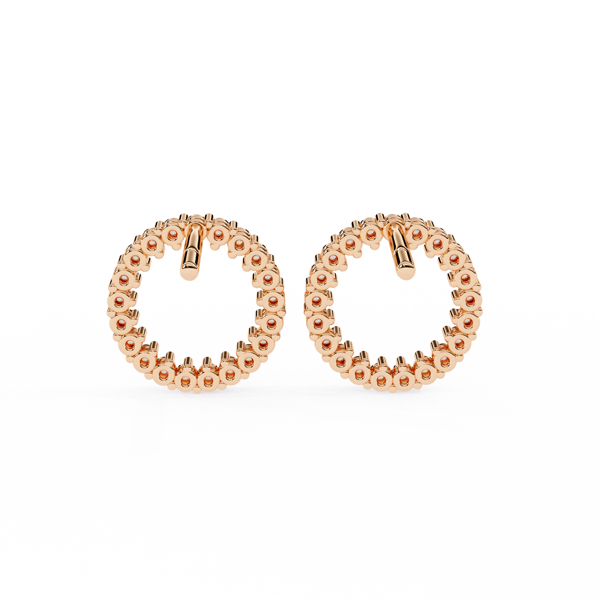 Bauble Front Hoops/Round Stone Earrings/Gold CVD Diamond Earring/Anniversary Gift/Solitaire Diamond Stud Earring/1 Ct Diamond Earring/Prong Setting/igi Certified/Stud Earring/Ethical Diamond/Silver Earring/Gold Earring/CVD Diamond Earring/E Color Diamond/VS Clarity Diamond/Manmade Diamond/Lab Grown Diamond/Round Cut Diamond