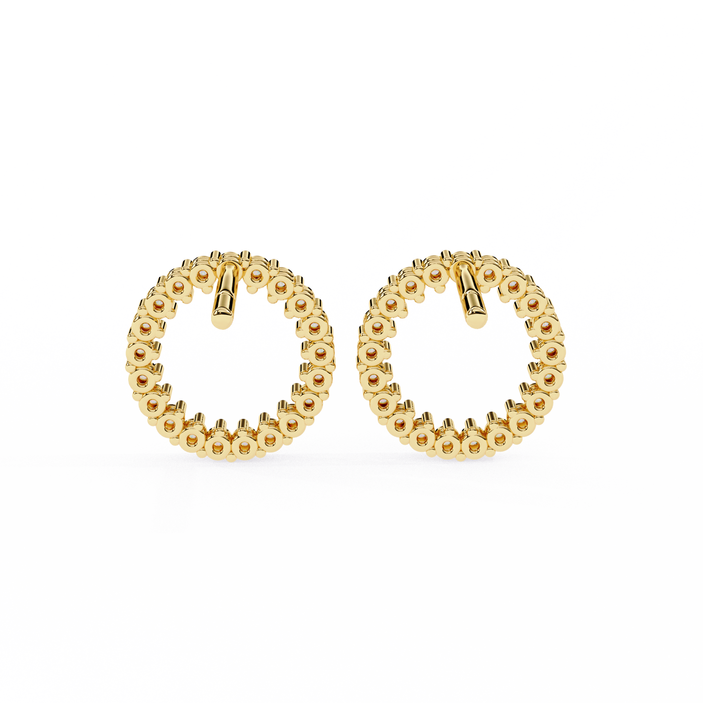 Bauble Front Hoops/Round Stone Earrings/Gold CVD Diamond Earring/Anniversary Gift/Solitaire Diamond Stud Earring/1 Ct Diamond Earring/Prong Setting/igi Certified/Stud Earring/Ethical Diamond/Silver Earring/Gold Earring/CVD Diamond Earring/E Color Diamond/VS Clarity Diamond/Manmade Diamond/Lab Grown Diamond/Round Cut Diamond