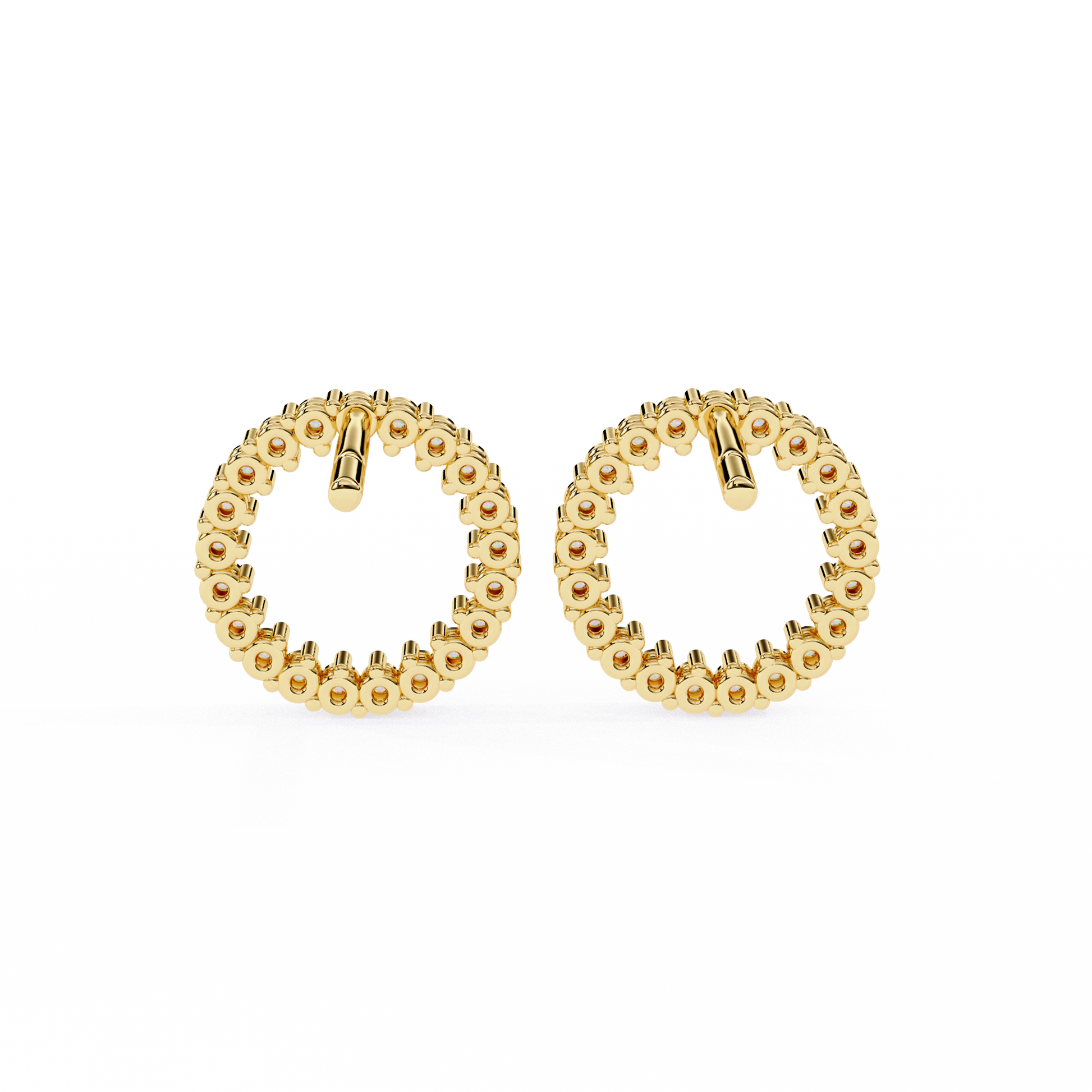 Bauble Front Hoops/Round Stone Earrings/Gold CVD Diamond Earring/Anniversary Gift/Solitaire Diamond Stud Earring/1 Ct Diamond Earring/Prong Setting/igi Certified/Stud Earring/Ethical Diamond/Silver Earring/Gold Earring/CVD Diamond Earring/E Color Diamond/VS Clarity Diamond/Manmade Diamond/Lab Grown Diamond/Round Cut Diamond