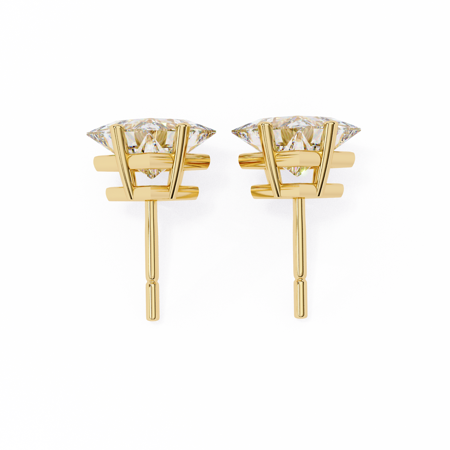 1.2 Ct Princess Cut Lab Grown Diamond Gold Stud Earring/Gold CVD Diamond Earring/Anniversary Gift/Solitaire Diamond Stud Earring/1 Ct Diamond Earring/Prong Setting/igi Certified/Stud Earring/Ethical Diamond/Silver Earring/Gold Earring/CVD Diamond Earring/F Color Diamond/VS Clarity Diamond/Manmade Diamond/Lab Grown Diamond/Princess Cut Diamond