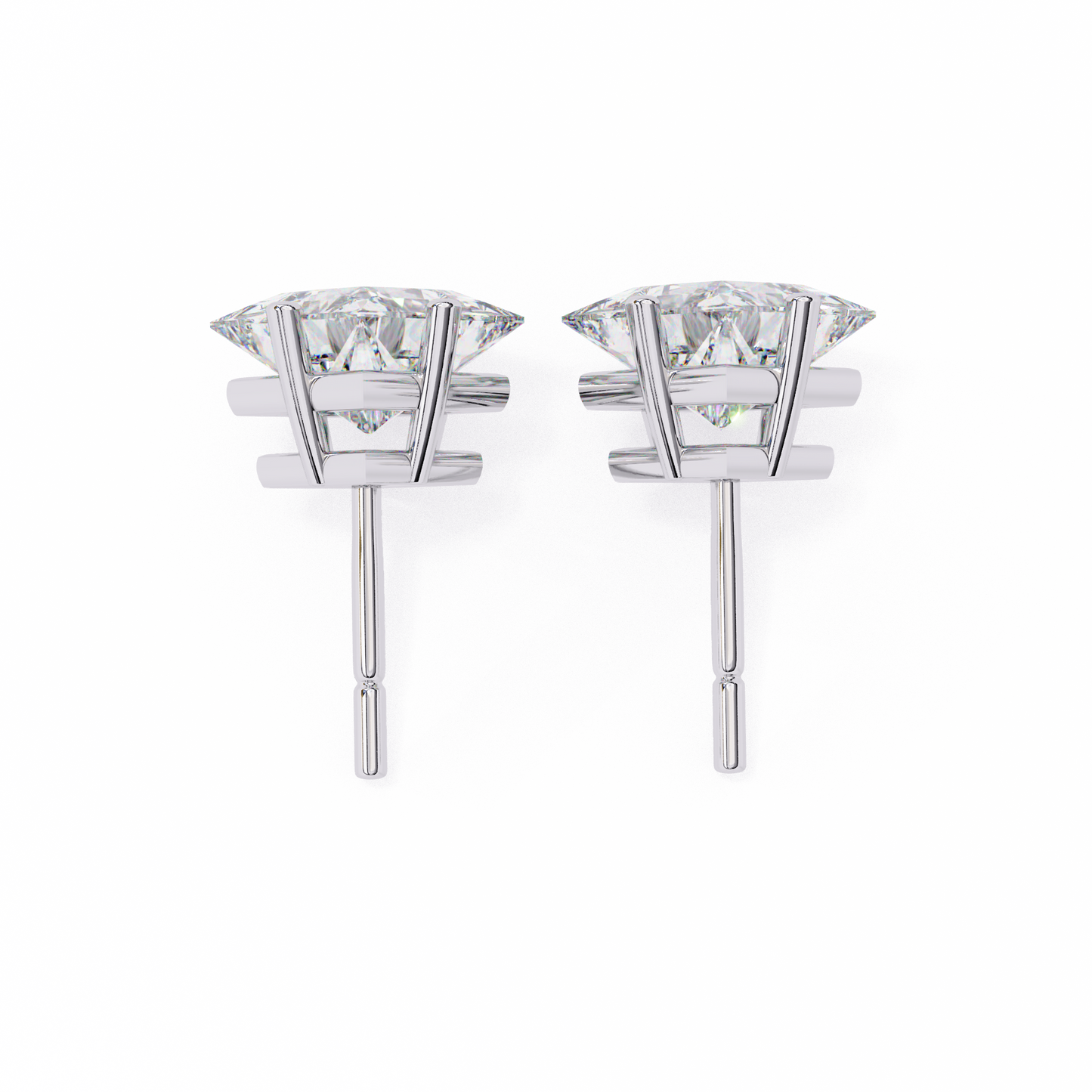 1.2 Ct Princess Cut Lab Grown Diamond Gold Stud Earring/Gold CVD Diamond Earring/Anniversary Gift/Solitaire Diamond Stud Earring/1 Ct Diamond Earring/Prong Setting/igi Certified/Stud Earring/Ethical Diamond/Silver Earring/Gold Earring/CVD Diamond Earring/F Color Diamond/VS Clarity Diamond/Manmade Diamond/Lab Grown Diamond/Princess Cut Diamond