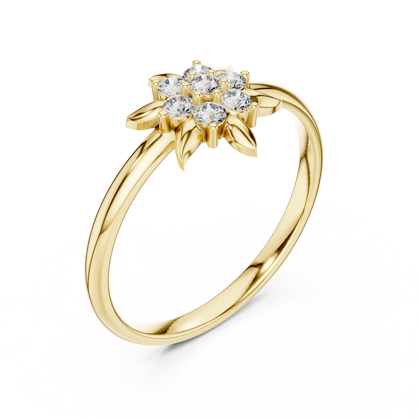 Nature Inspired Lab Grown Diamond Floral Ring
