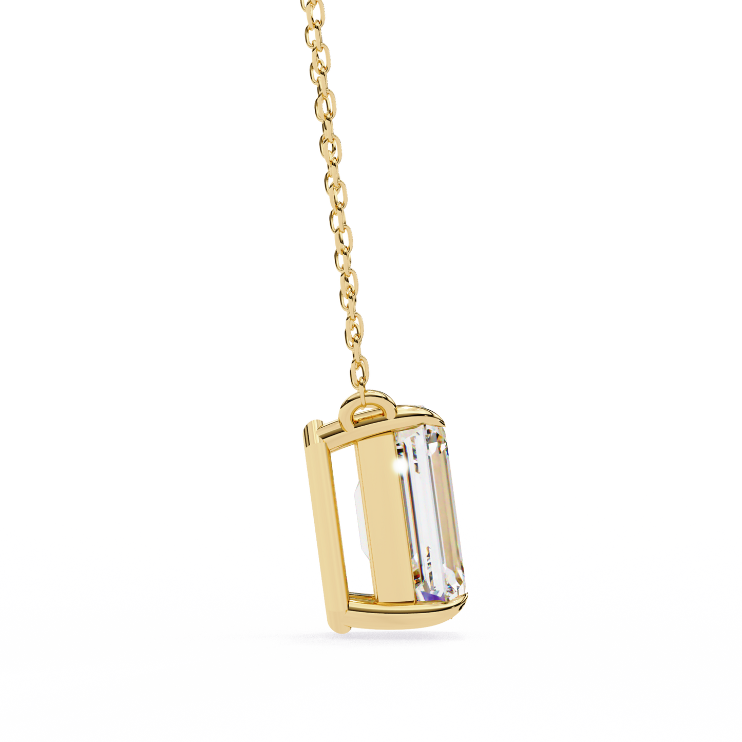 1.03 Ct Emerald Cut Lab Grown Diamond Four Prong Pendant/CVD Diamond Pendant/Gold Diamond Pendant/1 Ct Diamond Pendant/Solitaire Diamond Pendant/Anniversary Gift For Her/igi Certified/Ethical Diamond/Silver Pendant/Gold Pendant/CVD Diamond Pendant/EF Color Diamond/VS Clarity Diamond/Manmade Diamond/Lab Grown Diamond/Pendant Necklace/Emerald Cut Diamond/Pendant