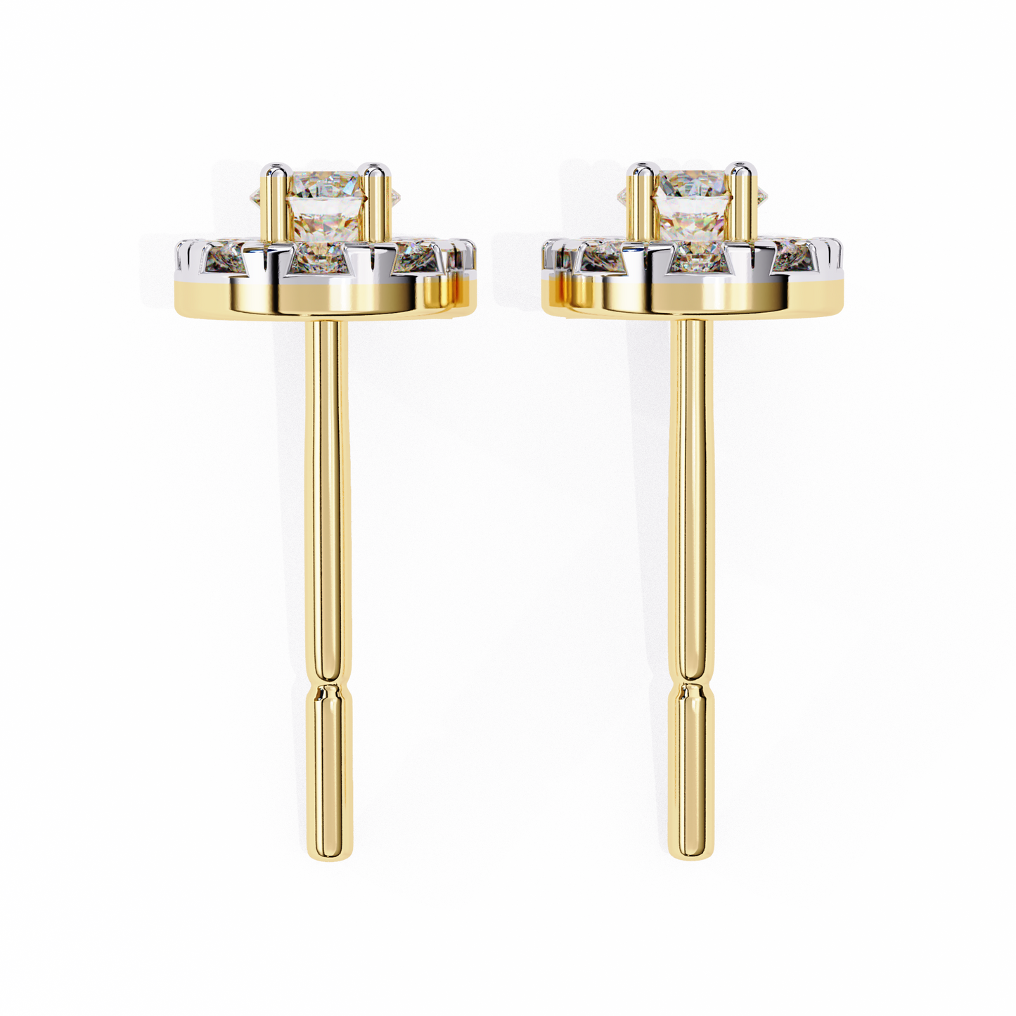 0.58 CTW Round Cut Lab Grown Diamond Gold For Each Earring/Round Stone Earrings/Gold CVD Diamond Earring/Anniversary Gift/Solitaire Diamond Stud Earring/1 Ct Diamond Earring/Prong Setting/Halo Set/igi Certified/Stud Earring/Ethical Diamond/Silver Earring/Gold Earring/CVD Diamond Earring/E Color Diamond/VS Clarity Diamond/Manmade Diamond/Lab Grown Diamond/Round Cut Diamond/Round Side Stone Diamond