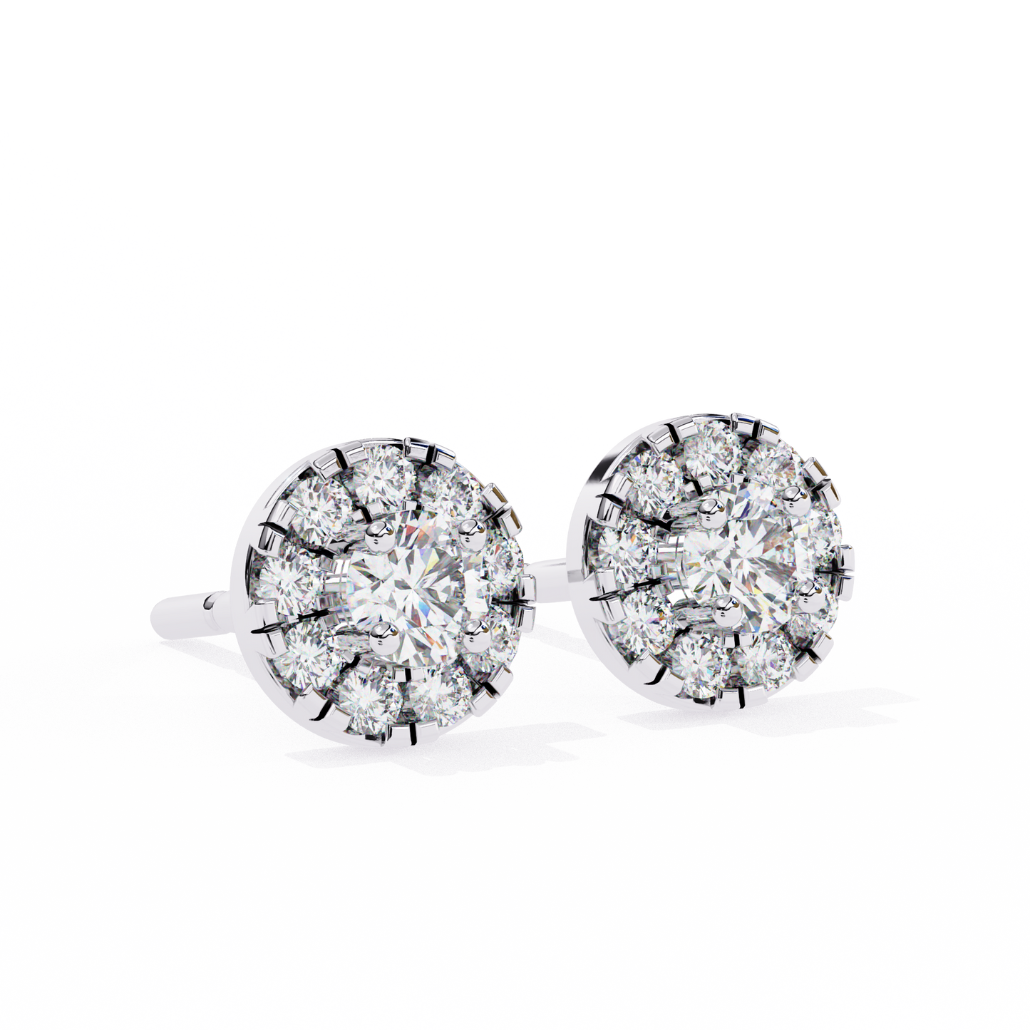 0.58 CTW Round Cut Lab Grown Diamond Gold For Each Earring/Round Stone Earrings/Gold CVD Diamond Earring/Anniversary Gift/Solitaire Diamond Stud Earring/1 Ct Diamond Earring/Prong Setting/Halo Set/igi Certified/Stud Earring/Ethical Diamond/Silver Earring/Gold Earring/CVD Diamond Earring/E Color Diamond/VS Clarity Diamond/Manmade Diamond/Lab Grown Diamond/Round Cut Diamond/Round Side Stone Diamond
