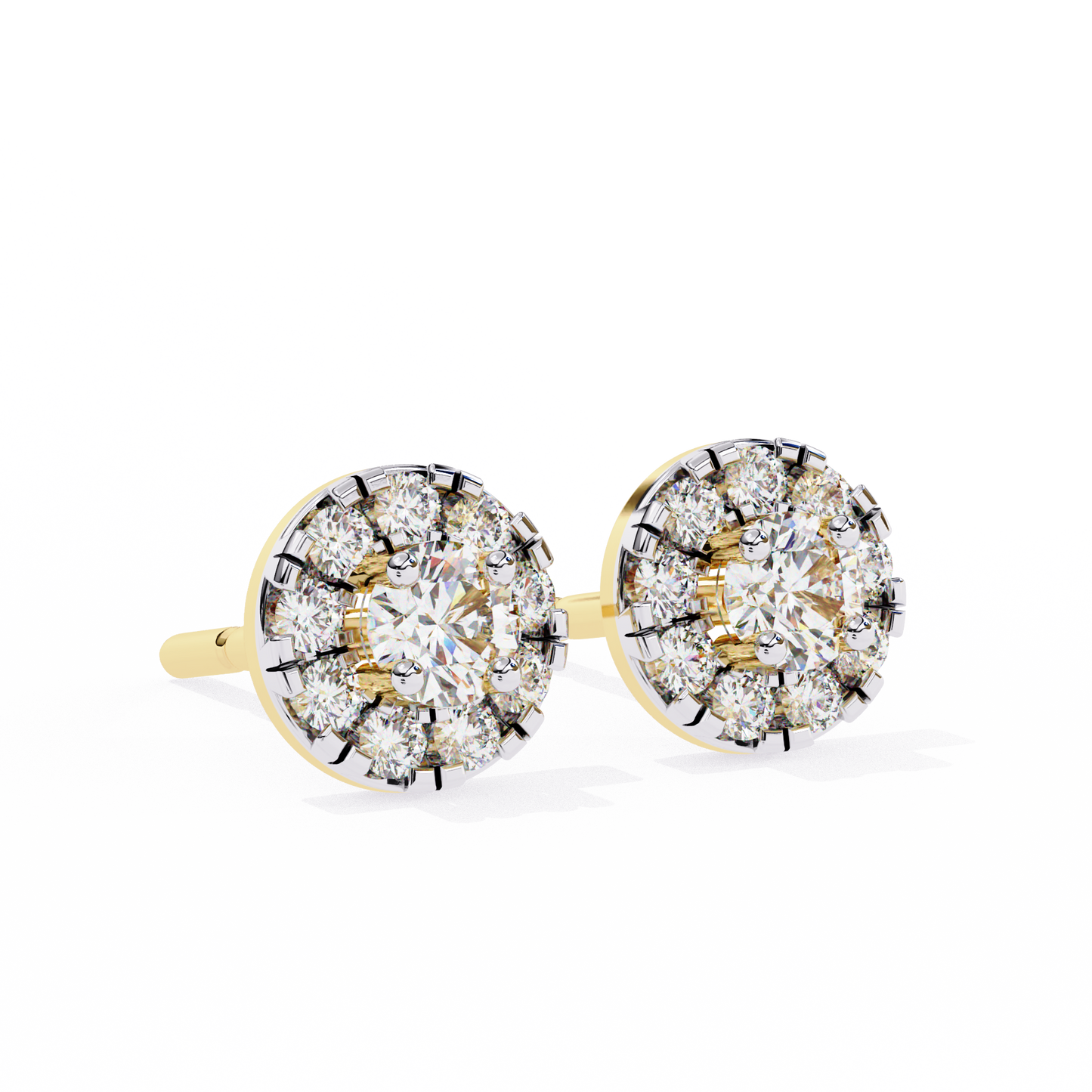 0.58 CTW Round Cut Lab Grown Diamond Gold For Each Earring/Round Stone Earrings/Gold CVD Diamond Earring/Anniversary Gift/Solitaire Diamond Stud Earring/1 Ct Diamond Earring/Prong Setting/Halo Set/igi Certified/Stud Earring/Ethical Diamond/Silver Earring/Gold Earring/CVD Diamond Earring/E Color Diamond/VS Clarity Diamond/Manmade Diamond/Lab Grown Diamond/Round Cut Diamond/Round Side Stone Diamond