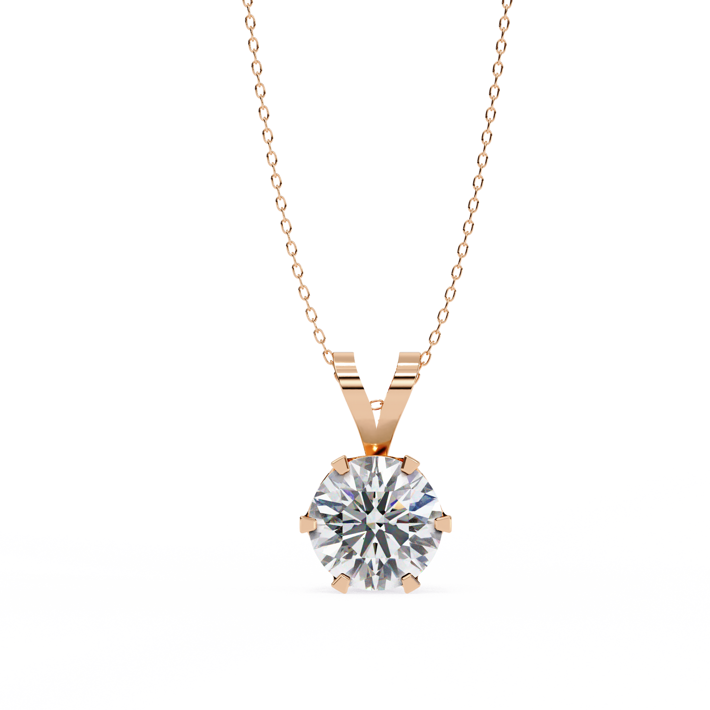 2.14 Ct Round Cut Lab Grown Diamond Solitaire Six Prong Gold Pendant/CVD Diamond Pendant/Gold Diamond Pendant/2 Ct Diamond Pendant/Solitaire Diamond Pendant/Anniversary Gift For Her/igi Certified/Ethical Diamond/Silver Pendant/Gold Pendant/CVD Diamond Pendant/EF Color Diamond/VS Clarity Diamond/Manmade Diamond/Lab Grown Diamond/Pendant Necklace/Round Cut Diamond/Pendant