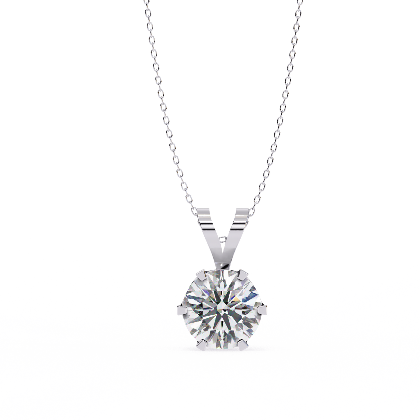 2.14 Ct Round Cut Lab Grown Diamond Solitaire Six Prong Gold Pendant/CVD Diamond Pendant/Gold Diamond Pendant/2 Ct Diamond Pendant/Solitaire Diamond Pendant/Anniversary Gift For Her/igi Certified/Ethical Diamond/Silver Pendant/Gold Pendant/CVD Diamond Pendant/EF Color Diamond/VS Clarity Diamond/Manmade Diamond/Lab Grown Diamond/Pendant Necklace/Round Cut Diamond/Pendant